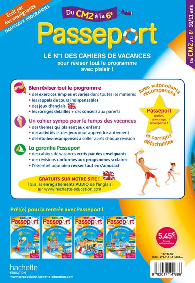Passeport - Du CM2 à la 6e (10-11 ans) - Cahier de vacances 2022