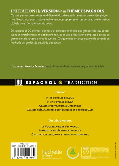 Initiation à la version et au thème espagnol