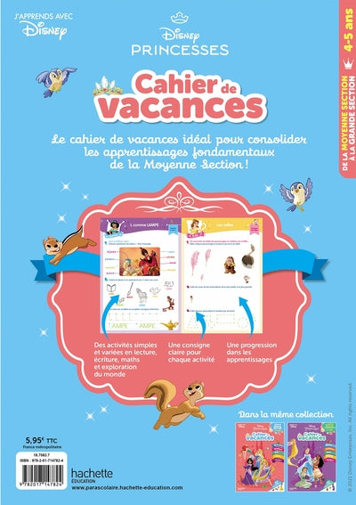 Disney - Princesses - De la Moyenne à la Grande Section - Cahier de vacances 2025