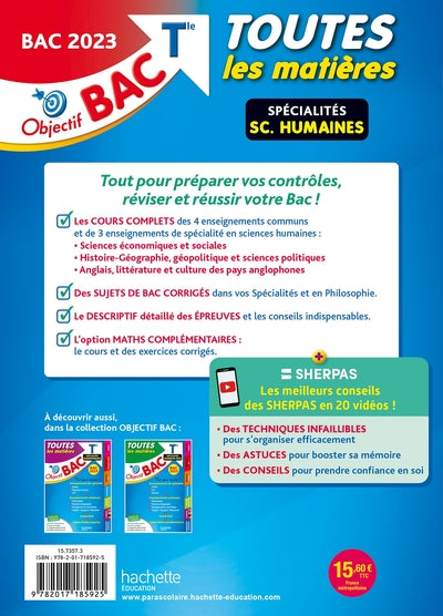 Objectif Bac 2023 - Term Spécialités sciences humaines