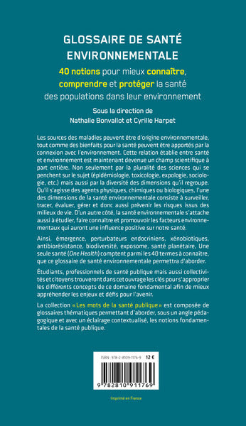 Glossaire de santé environnementale
