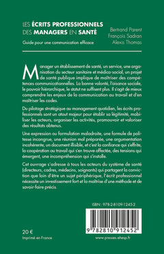 Les écrits professionnels des managers en santé