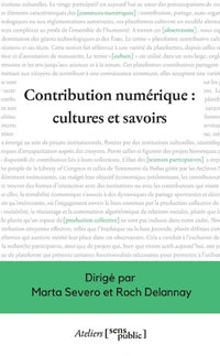 Contribution numérique : cultures et savoirs