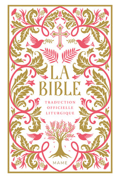 La Bible – reliée + jaspage claire - rouge corail