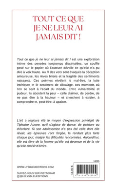 Tout ce que je ne leur ai jamais dit !