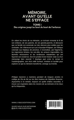 Mémoire,avant qu'elle ne s'efface