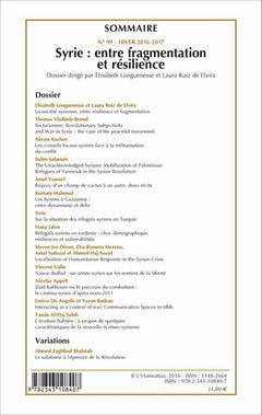 Syrie : entre fragmentation et résilience