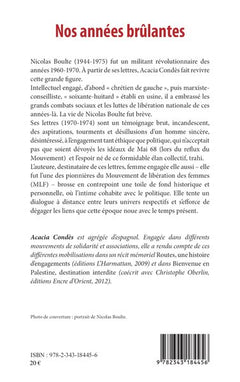 Nos années brûlantes: Lettres de Nicolas Boulte (1970-1974)