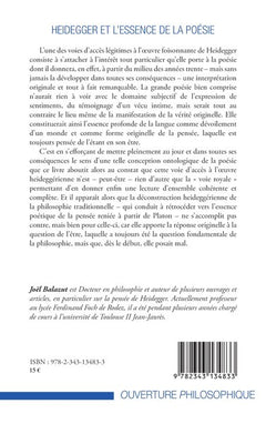 Heidegger et l'essence de la poésie