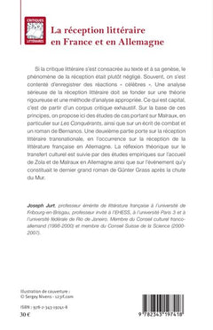 La réception littéraire en France et en Allemagne