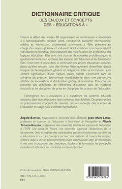 Dictionnaire critique des enjeux et concepts des éducations à