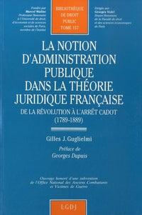La notion d'administration publique dans la théorie juridique française