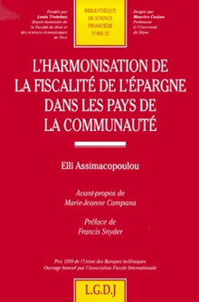 L'harmonisation de la fiscalité de l'épargne
