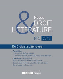 Droit & Littérature, N° 3-2019