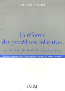 La réforme des procédures collectives