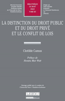 La distinction du droit public et du droit privé et le conflit de lois