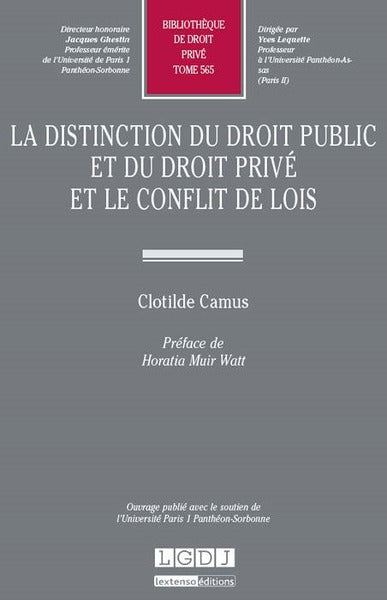La distinction du droit public et du droit privé et le conflit de lois