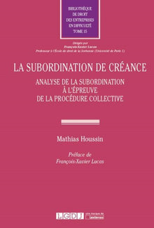 La subordination de créance