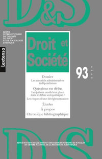 REVUE DROIT ET SOCIETE N 93 - 2016