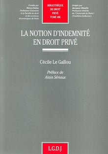 La notion d'indemnité en droit privé