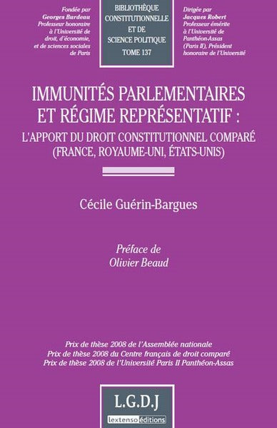 Immunités parlementaires et régime représentatif