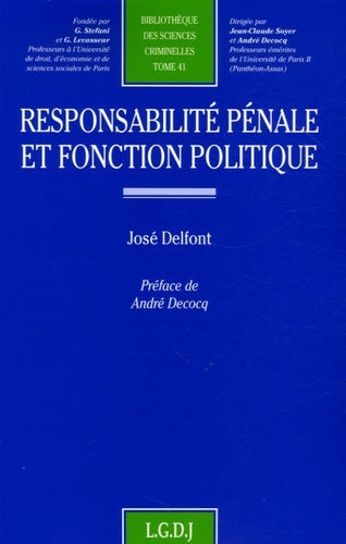 Responsabilité pénale et fonction politique