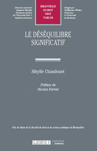 Le déséquilibre significatif