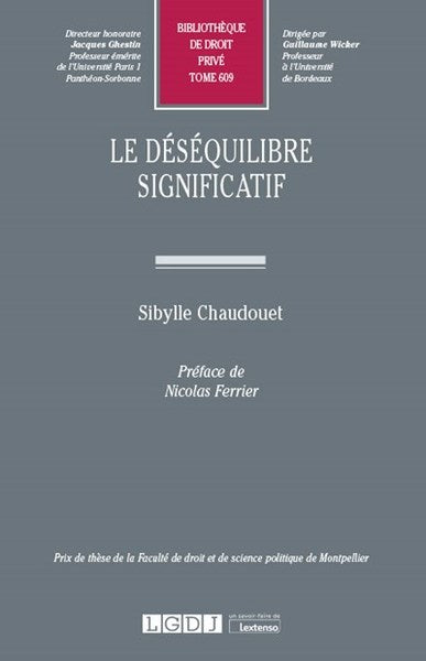 Le déséquilibre significatif