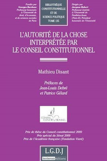 L'Autorité de la chose interprétée par le Conseil constitutionnel