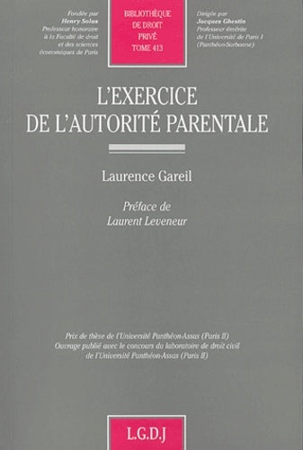 L'exercice de l'autorité parentale