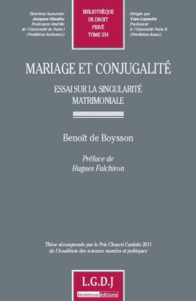 Mariage et conjugalité