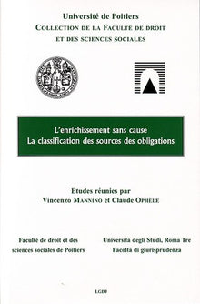 L'enrichissement sans cause - La classification des sources des obligations