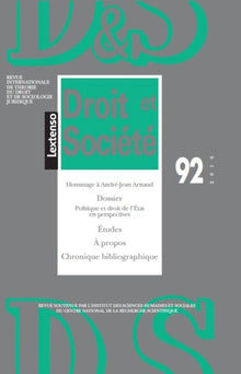 Revue Droit et Société n°92 - 2016