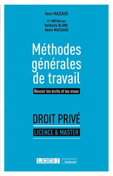 Méthodes générales de travail