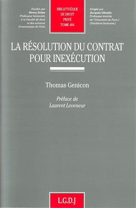 La Résolution du contrat pour inexécution