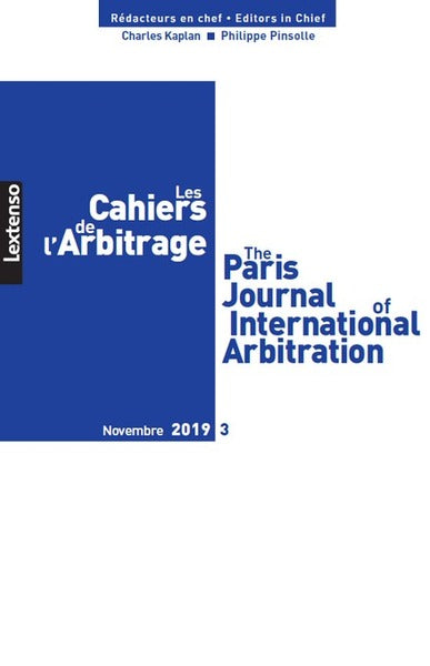 Les Cahiers de l'Arbitrage N 3-2019