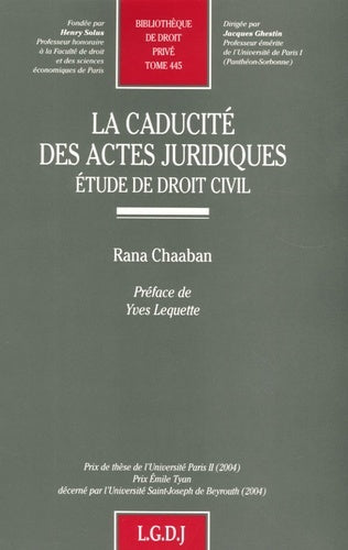 la caducité des actes juridiques