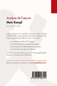 Mein Kampf d'Adolf Hitler (Analyse de l'oeuvre): Analyse complète et résumé détaillé de l'oeuvre