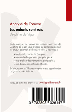Les enfants sont rois de Delphine de Vigan (Analyse de l'oeuvre)