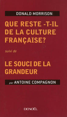 Que reste-t-il de la culture française ?/Le souci de la grandeur