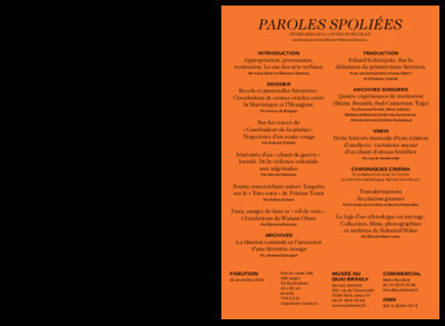 Paroles spoliées