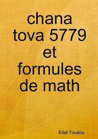 Chana tova 5779 et formules de math