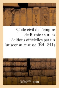 Code civil de l'empire de Russie