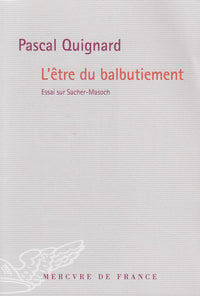 L'être du balbutiement