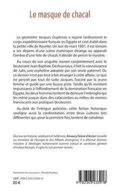 Le masque de chacal: Enquête en Égypte à l'aube du XIXe siècle