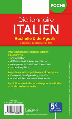 Dictionnaire Poche Hachette De Agostini - Bilingue Italien