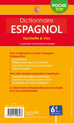 Dictionnaire poche Top Hachette Vox - Bilingue Espagnol