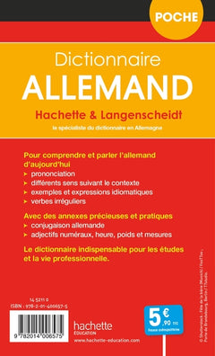 Dictionnaire Poche Hachette Langenscheidt - Bilingue Allemand