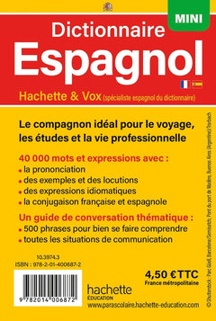 Dictionnaire Hachette Mini Espagnol
