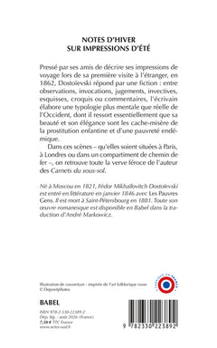 Notes d'hiver sur impressions d'été